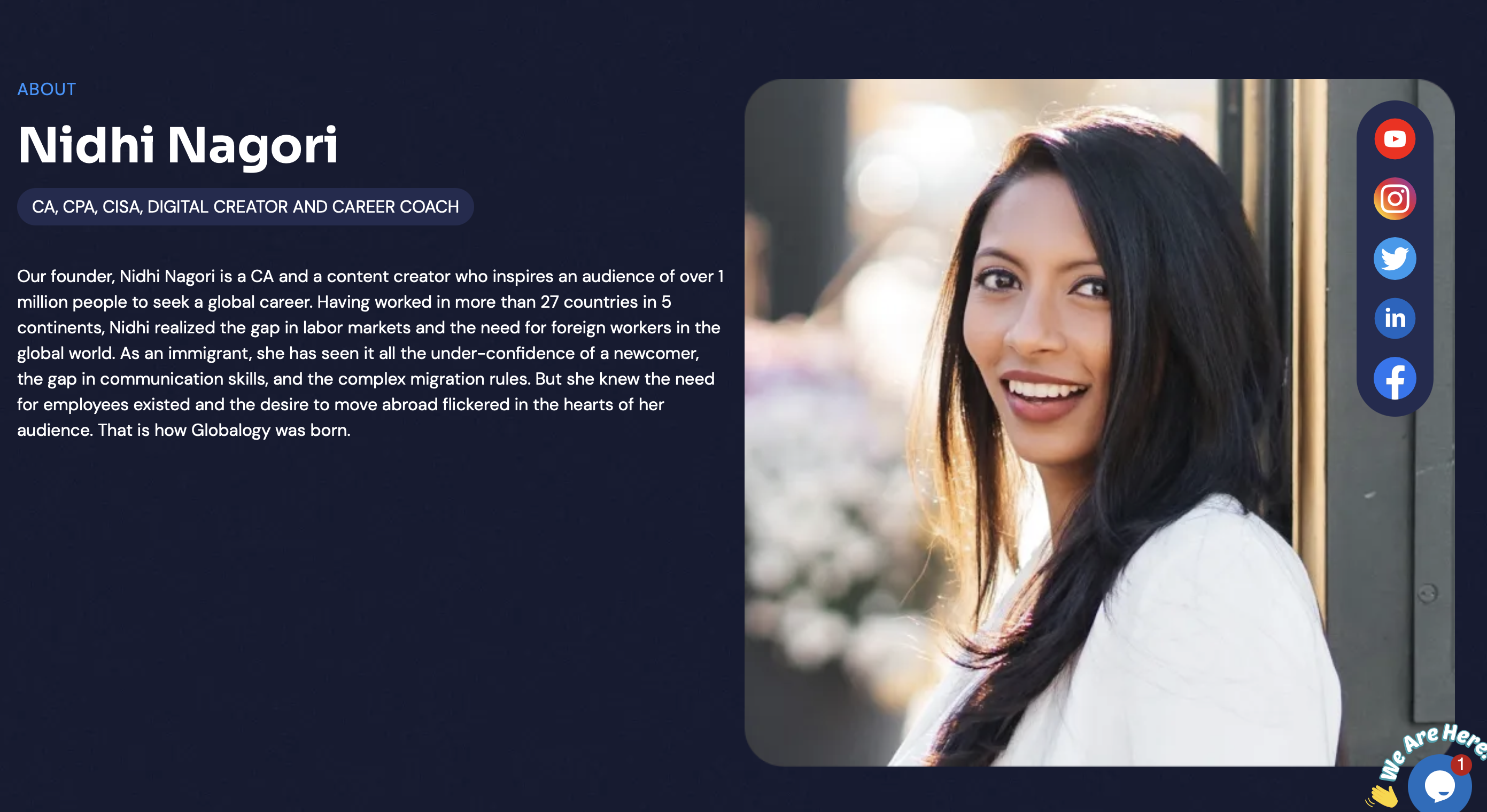 screenshot of a landing page for a yoga training program